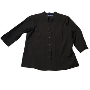 Susan Graver Style Black Blazer Size Small Mint Condition
